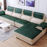 Libisemiskindel nahast diivanikate, diivanikate L-kujul 2, 3-kohaline nurgadiivan, diivanipesu, diivanikate lemmikloomadele, lamamistooli kate elutuppa, tumeroheline, 80 x 160 cm / 31 x 63 tolli