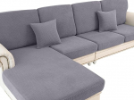 LA MEACK Diivanipadjad Sectional Diivan L kuju pesemisv&otilde;imeline eraldi istme Chaise Lounge Cover Stretch diivan Slipcovers koos 2 padjakattega (2 Seater + 1 Chaiselette, helehall)