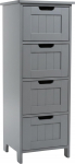 Relaxdays 4 sahtlit MDF kitsas vannitoakapp 82 x 30 x 30 cm (K x S x S) Hall