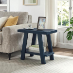 Roundhill Furniture Athens modernne k&uuml;ljelaud puidust riiuliga, merev&auml;e sinine