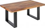 invicta INTERIOR Solid Coffee Table Iron Craft 100 cm Sheesham Stone Finish Industrial Design elutoa laud puidust laud diivanilaud