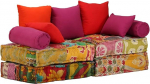 ZEYUAN 244985 2-kohaline modulaarne Pouf Patchwork kangast diivan V&auml;ike diivan magamistoas diivan Teismeliste toas l&otilde;&otilde;gastav diivan