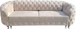 Molly diivanvoodi voodikastiga - Chesterfield Relax diivan 3 suurust - Elamusmaastik magamisfunktsiooniga - Sametist elutuba - pikendatav diivanvoodi - 290 x 100 cm - beež