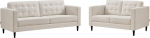 Vente-unique-3-Sitzer- ja 2-Sitzer-Sofa - Stoff Beige - DIBALU