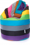 Ecopuf Bean Bag L Stripes - &otilde;ues ja siseruumides kasutatav pol&uuml;estrist kott, mis on varustatud kadumisvastase t&otilde;mblukuga - 70 x 110 cm