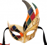 K&auml;sitsi valmistatud Veneetsia mask silmamask Colombina Ball mask karneval mehed ja naised