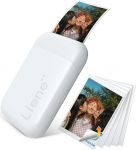 Liene Pearl K100 2 x 3 Inch Mini Photo Printer Smartphone, Mini Portable Instant Image Printer with 5 Zinc Adhesive Paper, Bluetooth 5.0, Compatible with iOS & Android, Small Mobile Phone Photo