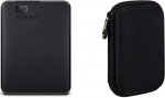 WD Elements kaasaskantav v&auml;line k&otilde;vaketas - 2TB - USB 3.0 - WDBU6Y0020BBK-WESN & Amazon Basics v&auml;lise k&otilde;vaketta kaitsekott