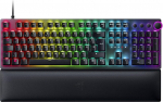 Razer Huntsman V2 (Purple Switch) - praktiline latentsusevaba optiline m&auml;nguklaviatuur (peopesa, 4 meediaklahvi, topeltlahendusega PBT klahvikatted) QWERTZ | DE paigutus, must, RZ03-03931000-R3G1