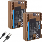 2 x Blumaxi aku &uuml;hildub Canon LP-E6NH | 2400 mAh - | LP-E6P LP-E6N LP-E6 | - USB Type-C laadimispesa/NTC sensor ja V1 korpus - EOS R5 II R6 II R7