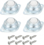 PATIKIL 1" Roller Ball Transfer Bearing 4 St&uuml;ck Runde Ball Transfer Einheit Kohlenstoffstahl Rollen F&uuml;r F&ouml;rderband Rollenstand &Uuml;bertragungsm&ouml;bel Mit Schraube
