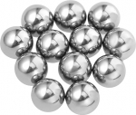 Pakett 12 teraskuuli Orb Ball kangastall Dekoratiivsed kuullaagripallid Veerpallid T&auml;ppislaagripallid valmistatud terasest Roostevabast terasest pallid Lahtised kuullaagrid Roostevabast terasest helmed