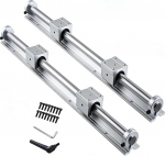 Linear Guide SBR16 1000 mm 2 x Linear Rails ja 4 x Laagriplokid koos SBR16 Rail Stopperiga, Linear Rail Length 1000 mm Linear Rails for 3D Printer CNC Parts (3D-printeri CNC osad)