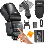 GODOX V1 Mid Godox v&auml;lk Canoni jaoks - 55Ws 650+ v&auml;lku, 1,7s taastumisaeg, puuteekraan
