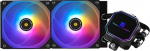 TR Frozen Prism 240 BLACK ARGB CPU vedelikjahuti 120mm PWM ventilaatoriga, sisseehitatud jahuti koos vesijahutusega AMD/AM4/AM5, INTEL 1700/1150/1151/1200/2011 jaoks.