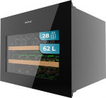 Cecotec Built-in Wine Fridge 28 Bottles Bolero Grandsommelier Bi 28000 Touch Black Compressor, Black Glass, Quiet, LED Light, Touch Opening, Efficient, Elegant Design, Versatile