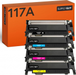 Supply Guy 117A tooner &uuml;hildub HP 117A W2070A tooneriga HP v&auml;rvilaser MFP 178NW MFP 178NWG MFP 179FWG 150NW 179FNW 150A v&auml;rvilaser W2070A W2071A W2072A W2073A Multipack 4 tooneriga.