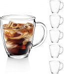 D.M Design-Master [6 tk, 350 ml] - Latte Macchiato klaasid k&auml;epidemega, kohviklaas/teeklaas, hoiab kaua sooja, sobib ideaalselt latte, cappuccino, Americano, tee ja jookide jaoks.