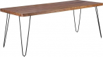 FineBuy Solid Harlem Sheesham s&ouml;&ouml;gilaud Massiivpuidust s&ouml;&ouml;gitoa laud Massiivpuidust disain metallist jalad, puidust laud s&ouml;&ouml;gitoa k&ouml;&ouml;gilaud pruun
