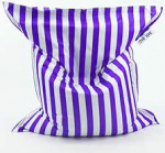 Beauty.Scouts Kinzler Bean Bag Stripes Sobib sise- ja v&auml;litingimustes kasutamiseks 140 x 180 cm istmepadi V&auml;rviline lihtne v&auml;rv lilla
