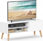 VASAGLE TV-kapp Lowboard TV-kapp kuni 55-tollisele 120 cm pikkusele televiisorile elutuppa T&ouml;&ouml;stuslik disain valge LTV120T46