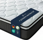 Zinus Tight Top Pocket Spring madrats 90 x 200 cm, keskmise k&otilde;vadusega, ringlussev&otilde;etud polster ja suure tihedusega mugavusvaht, k&otilde;rgus 25 cm, &Ouml;ko-Tex sertifitseeritud
