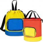 Rexmica Pack of 2 Sand Toy Bag koos pingutuspaelaga, m&auml;nguasjade hoiukott, kokkupandav m&auml;nguasjakott, reisikott magnetiliste ehitusplokkide, lauam&auml;ngude, m&otilde;istatuste, ehitusm&auml;nguasjade jaoks.