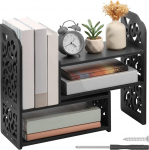 Foppla Verstellbares, erweiterbares Schreibtisch-Organizer-Regal, Tisch-Schreibwaren-Halter, Mini-Schreibtisch-B&uuml;cherregal, Stift-Organizer, B&uuml;robedarf-Aufbewahrungseinheit, Heim- und