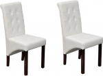 VidaXL Chaise de salle &agrave; manger 2 tk Cuir artificiel Blanc