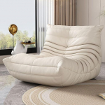 Kaminsessel, Lazy Floor Diivan Diivan, Ecksitzsack, armloser Akzentstuhl for das Wohnzimmer(White)