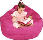 Delmach Bean Bag tooli kate (ilma t&auml;itematerjalita), linnupesa kuju, t&auml;iskasvanute suurus, Microvelour, t&auml;idisega loomade hoiustamine lastele v&otilde;i m&auml;luvahule, topelt&otilde;mmeldud, vastupidav t&otilde;mblukk, pehme