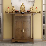 Buddha-Altartisch aus Bambus mit Schublade, chinesischer Meditationsschrank f&uuml;r Zuhause, pers&ouml;nliche R&auml;uchernische, spirituelle Schreinm&ouml;bel (100 x 40 x 108 cm)