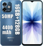 Ulefone nutitelefon 8GB RAM 128GB ROM / 256GB 6.52 tolli ilma lepinguta, 50MP 4G Dual SIM Simlock-Free mobiiltelefonid, 8.7 mm 184g s&otilde;rmej&auml;lg/OTG/Face ID (sinine)