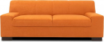 DOMO. collection Norma diivan 2-kohaline diivan, 2-kohaline polsterdatud komplekt puidust jalgadega, 194 x 85 x 74 cm (B x S x K x K), peene kangaga, oranž
