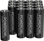 POWEROWL AA 2,800 mAh laetavad patareid, 16 tk (madal enesepuhastus, 1200 ts&uuml;klit) 1,2 V Ni-MH laetavad AA patareid.