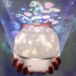 Micacorn Starry Sky Projector Lamp Baby LED Night Light 6 Projection Films USB Charging 360&deg; Rotatable Starry Projector Light for Children's Room Birthdays Christmas Gifts Christmas Decorations
