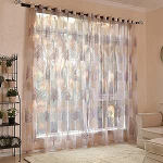 Voile kardinad, Beežid aknakardinad elutuppa, 140 x 245 cm, Eyelet kardinad, 2 kardina komplekt elutuppa.