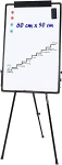 TUKA-i-AKUT Flipchart Stand Magnetic Whiteboard 90 x 60 cm, reguleeritava k&otilde;rgusega kokkupandav, Flipchart Easel Whiteboards koos paberihoidjaga, kirjutatav, p&uuml;hitav, magnetiline, must TKD8710