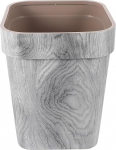VICASKY Practical rubbish bin material for bedroom, living room and kitchen, decorative waste bin, wood look for offices and student dormitories
