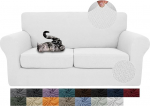 JIVINER 4-piece sofa slipcovers (loveseat, off-white)