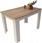 M&ouml;bel SD Sonoma Dining Table Light Rough Sawn Oak Solid Wood Look Edge 110 x 70 cm