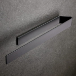 Designfabrik Hamburg R&auml;tikukangas ilma puurimata | R&auml;tikuhoidja seinale vannituppa ja k&ouml;&ouml;ki | R&auml;tikur&otilde;ngas | Seinahoidja isekleepuv vannitoam&ouml;&ouml;blile | R&auml;tikuhoidja must 40 cm | Moodne disain