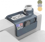 Dickes Anti-Schmutz-Armlehnen-Tablett mit Taschen, rutschfester Silikon-Sofa-Becherhalter mit Tablett, langlebig und leicht zu reinigen, Couch-Armlehnen-Tablett h&auml;lt Tassen, kommt mit 3