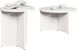 Kohvilaud 2-st valgest massiivsest m&auml;nnist pesitsusfunktsiooniga &uuml;mmargune laud elutoa m&ouml;&ouml;bel kaasaegsed k&uuml;ljelauad praktilise pesitsusdisainiga v&auml;ikestesse ruumidesse 49 x 49 x 28 cm Lauad ja kohvilaudad