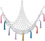 Teddy Hammock, m&auml;nguasjade hoiustamine, Hammocki korraldaja v&otilde;rk v&auml;rviliste tuttidega, Teddy Bear Net hoidja, suur rippuv v&otilde;rk pehmedele loomadele