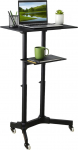 Techly ICA-TB TPM-1BK Notebook Stand Black - Notebook Stand (Notebook Stand, Black, Metal, 1030-1250 mm, 0-40&deg;, 620 mm)