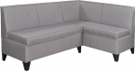 Corner Bench Look in Grey, Upholstered Bench with Storage Space, Chest Bench 167 x 120 cm (Short Leg Right)