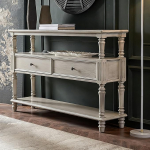 Kitsas konsoollaud t&auml;ispuidust sahtlitega, koridorilaud mitme tasandi hoiuruumiga, 100 x 35 x 88 cm, ideaalne esikusse, esikusse v&otilde;i diivani taha (hall)