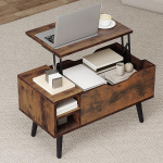 TAUS t&otilde;stetava kohvilaud varjatud kambriga, elutoa laud reguleeritava hoiuriiuliga, kohvilaud koos hoiuruumiga elutuppa, t&ouml;&ouml;ruumi, kontorisse, maal&auml;hedane pruun