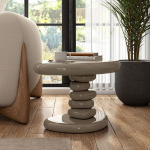 24/7 Shop at Home Kavren kaasaegne ovaalne l&auml;ikiv k&uuml;ljelaud elutoa m&ouml;&ouml;bel v&auml;ikestesse ruumidesse, tumepruun, 22"